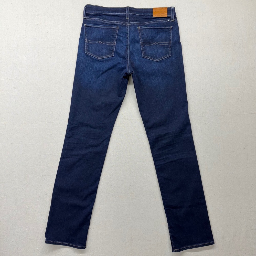 Lucky Brand Sweet Straight Jeans Womens 12/31 Twilight Blue Dark Wash Stretch - Picture 8 of 13